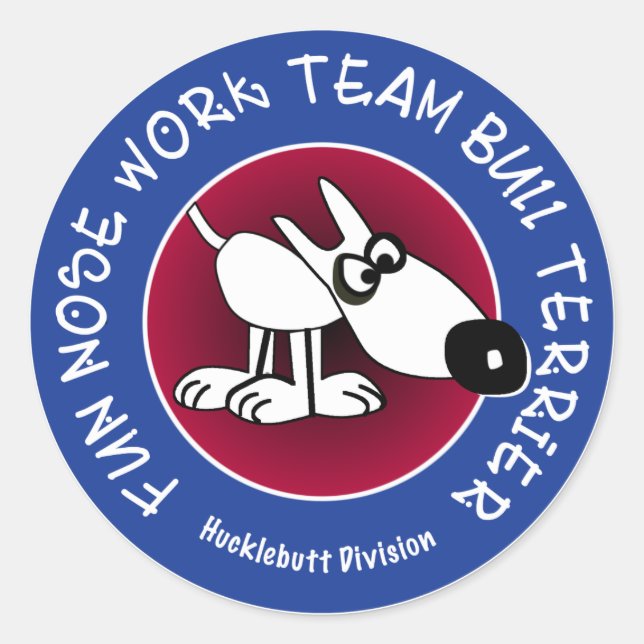 Um grande adesivo brilhante para a Divisão Huckleb (Frente)