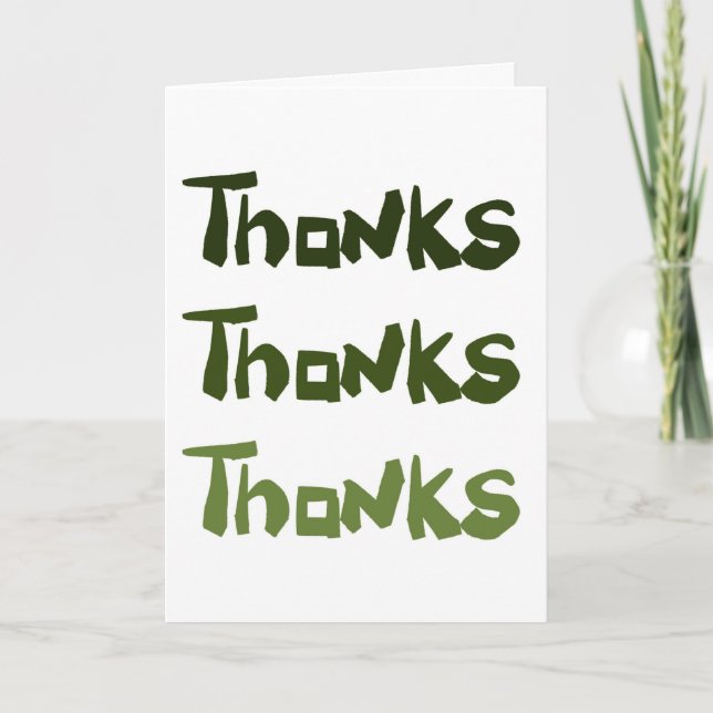 Um grande e divertido cartão de agradecimento  (Frente)