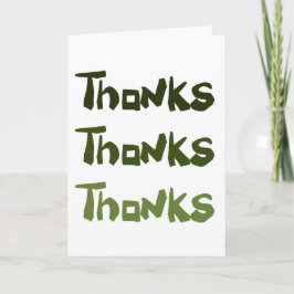 Um grande e divertido cartão de agradecimento 