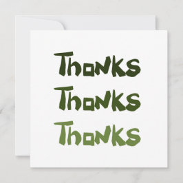 Um grande e divertido cartão de agradecimento com 