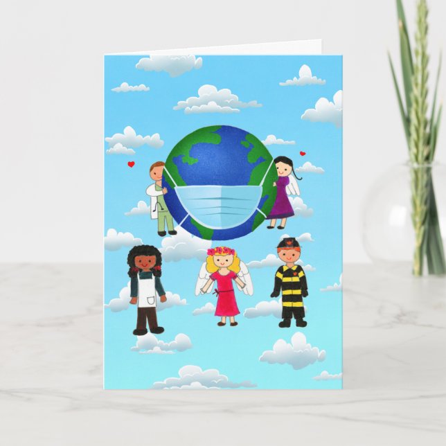 Um Herói Obrigado Cartão de Saudação Dobrado (Frente)