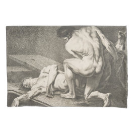 Um homem levanta as pernas de outro homem