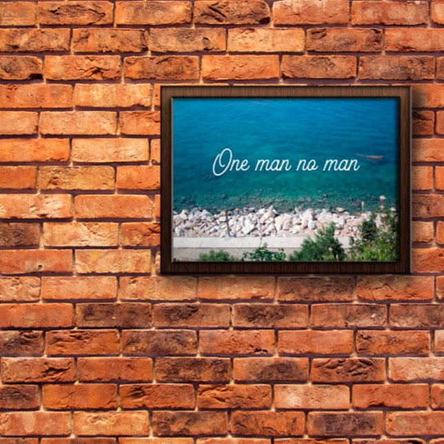 Um homem, nenhum homem provérbio poster (Criador carregado)