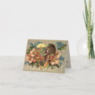 Um jardim de cartões de agradecimentos das flores