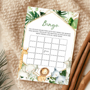 Um Jogo de Bingo para Chás de Bebê Um Pouco Selvag