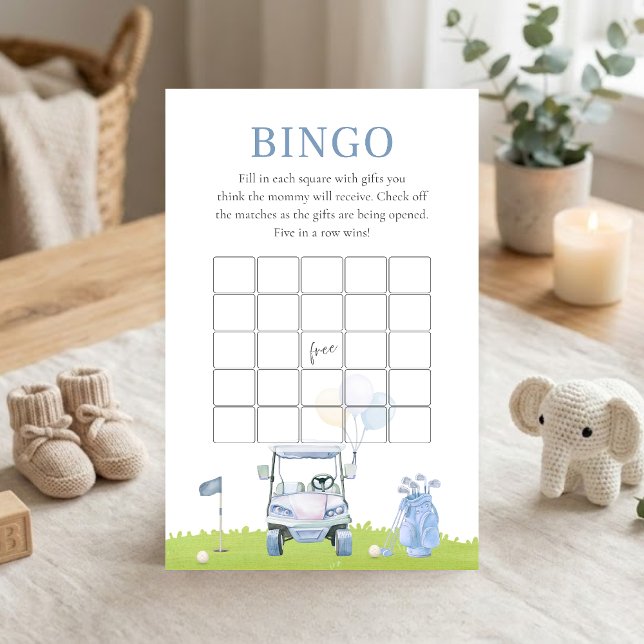 Um Jogo de Bingo para Churrasco de Golfe Little Pu (Golf Baby Shower Bingo Game)