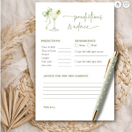 Um Jogo de Previsões e Conselhos para Chás de Bebê