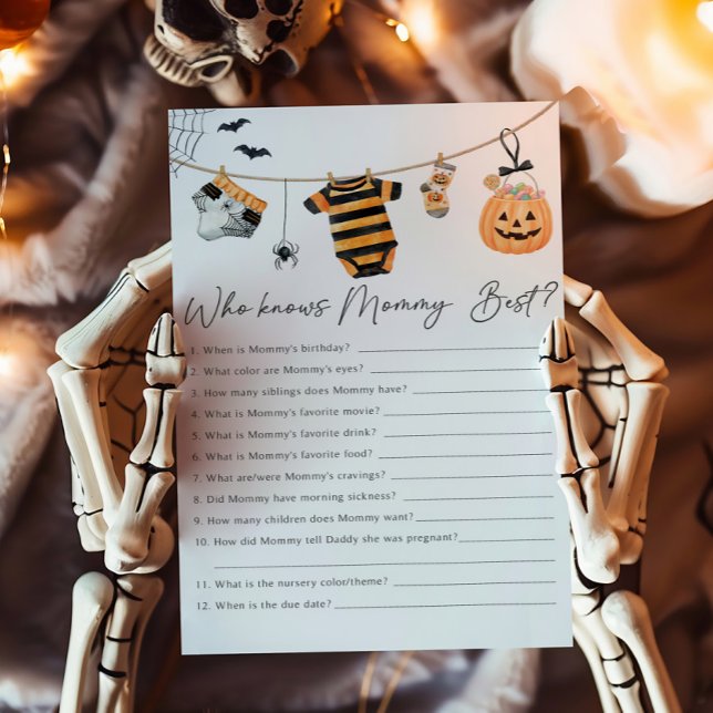 Um Jogo de Roupa de Varal Little Boo Quem Conhece  (Little Boo Ghost Baby Shower Who Knows Mommy Best Game)