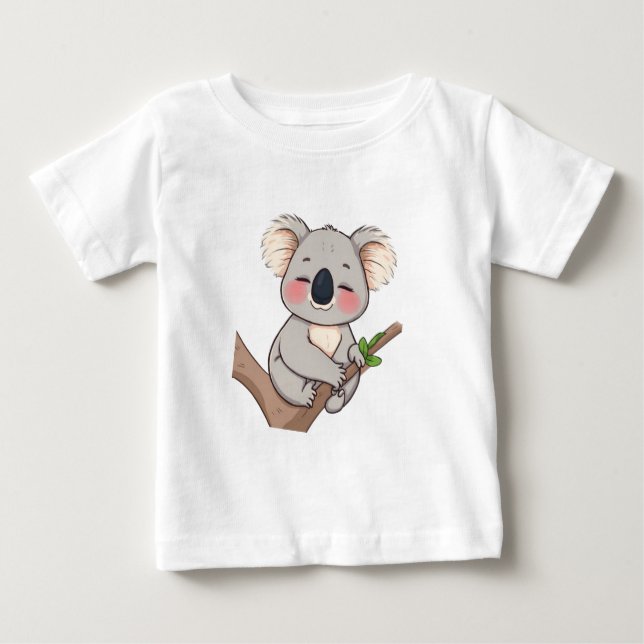 Um Koala se agarrando a um T-Shirt do Ramal de Árv (Frente)