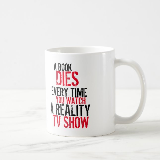 Um livro morre cada vez que você olha a caneca da (Direita)