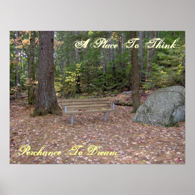 Um Lugar Para Pensar, Percasse Para Sonhar Poster (Frente)