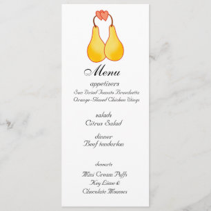 Um menu perfeito do casamento dos pares
