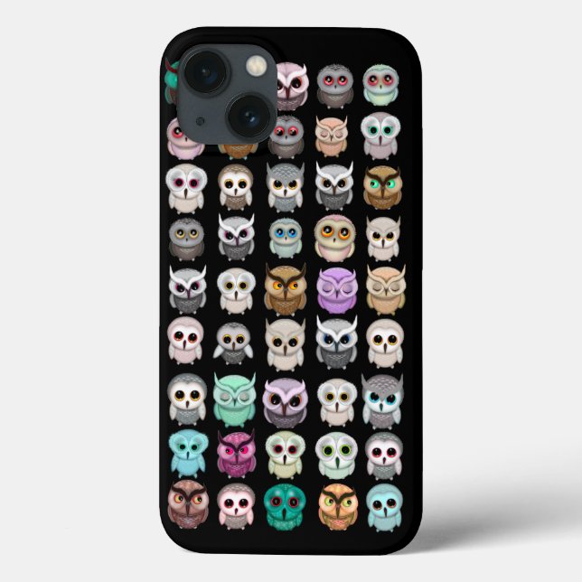 Um Monte de Desenhos de Corujas Fofas (Verso)