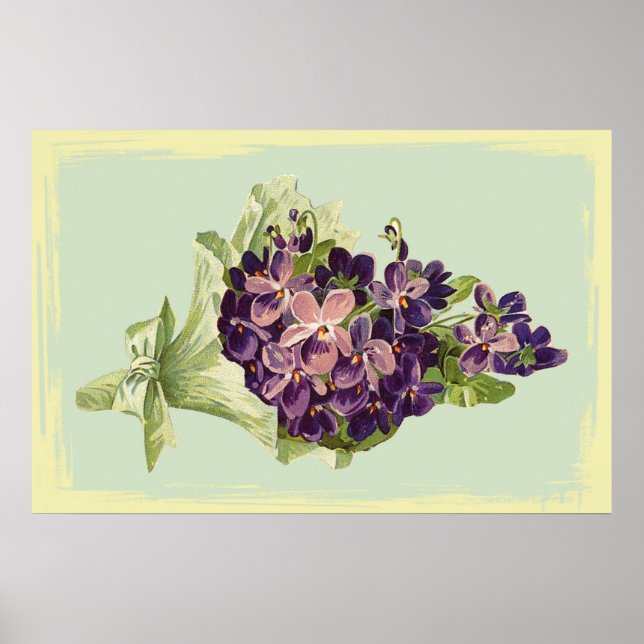 Um monte de flores roxas Poster (Frente)