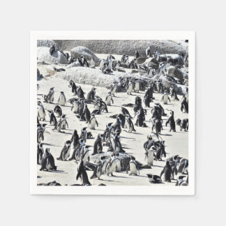 Um monte de pinguins papel guardanapo