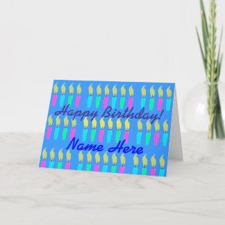 Um Monte De Velas Personalizadas Cartão De Anivers