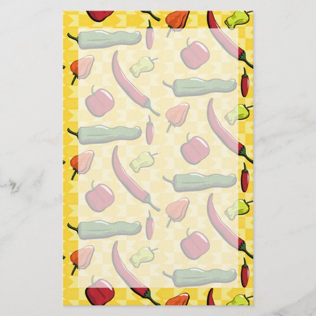 Um Mundo de Papelaria de Pimentos Chili (Frente)