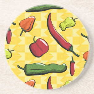 Um mundo de Porta copos de arenito de Pimentos Chi