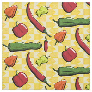 Um Mundo de Tecido de Peppers Chili