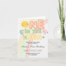 um no Sol Primeiros Cartões de Aniversário