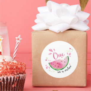 Um num adesivo Melon primeiro aniversario