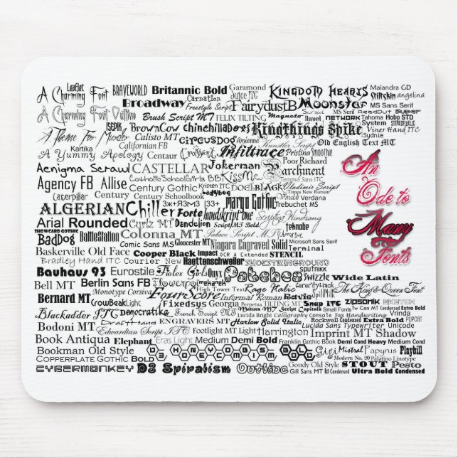 Um ode a muitas pias batismais Mousepad (Frente)