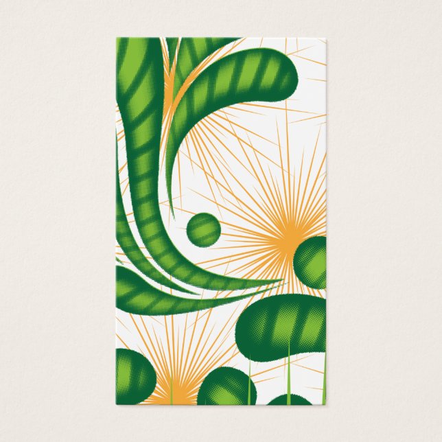 Um padrão artístico verde e dourado representando  (Frente)
