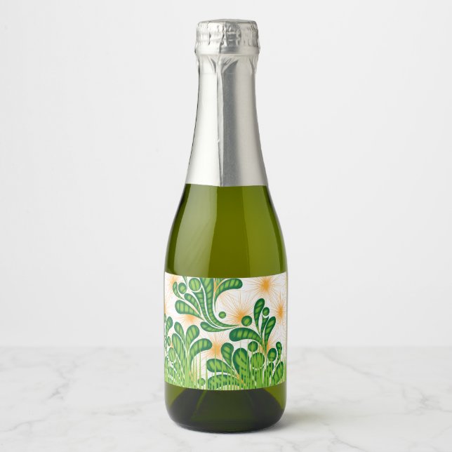 Um padrão artístico verde e dourado representando  (Frente)