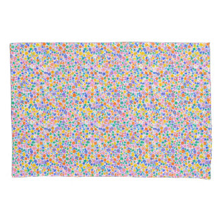 Um padrão contínuo de pequenas flores coloridas