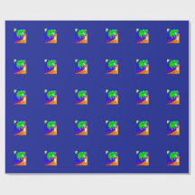 Um papel de embrulho com uma árvore de coco ligada