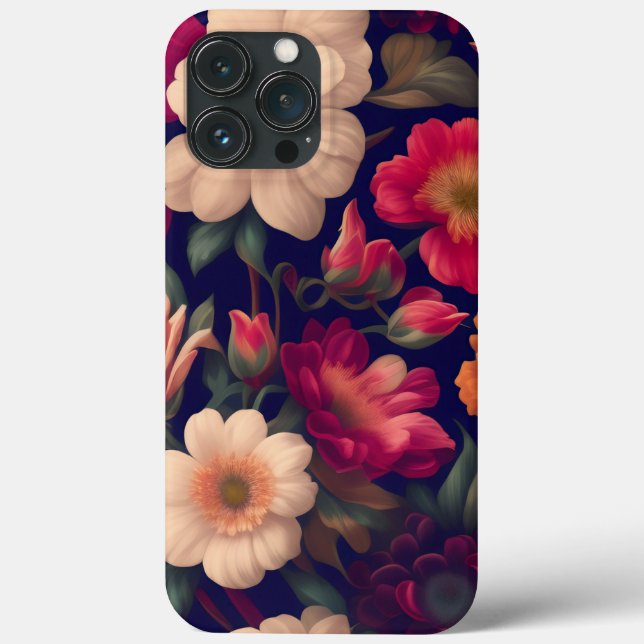 Um papel de parede com um padrão floral  (Verso)
