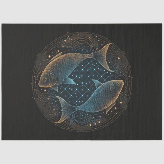 Um papel tecidular Design 4 da série Zodiac (Frente )