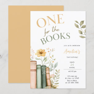 Um Para O Primeiro Convite De Aniversário Dos Livr