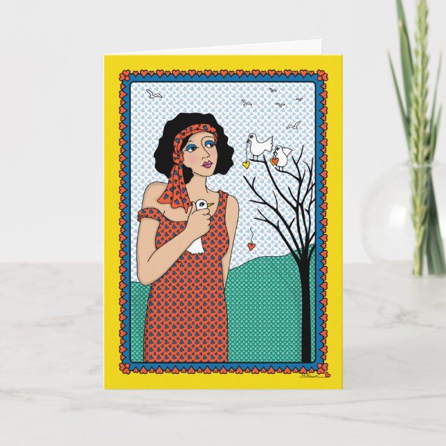 UM PÁSSARO NO Cartão HAND_B_Greeting (Frente)