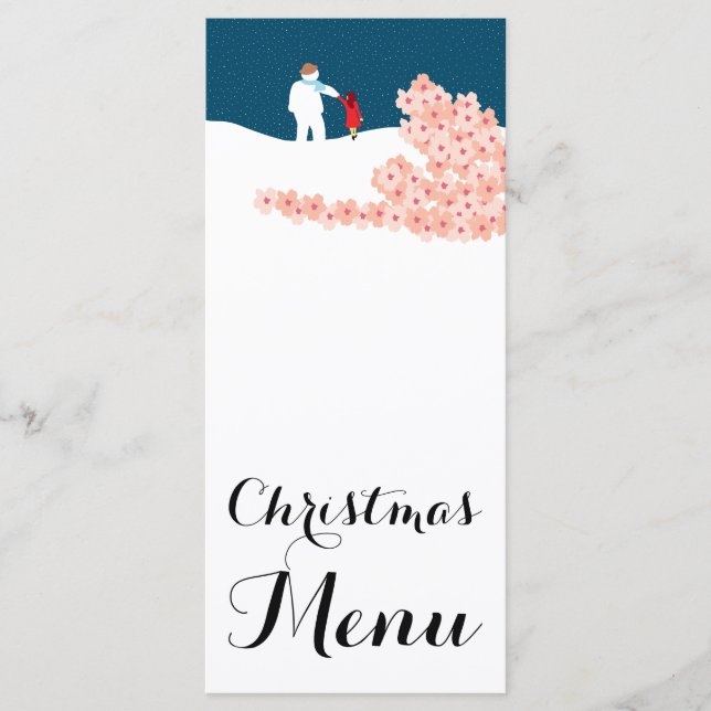 Um Passeio Com Menu de Natal do Boneco de Neve (Frente)