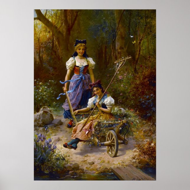 Um passeio divertido por Hans Zatzka - poster (Frente)