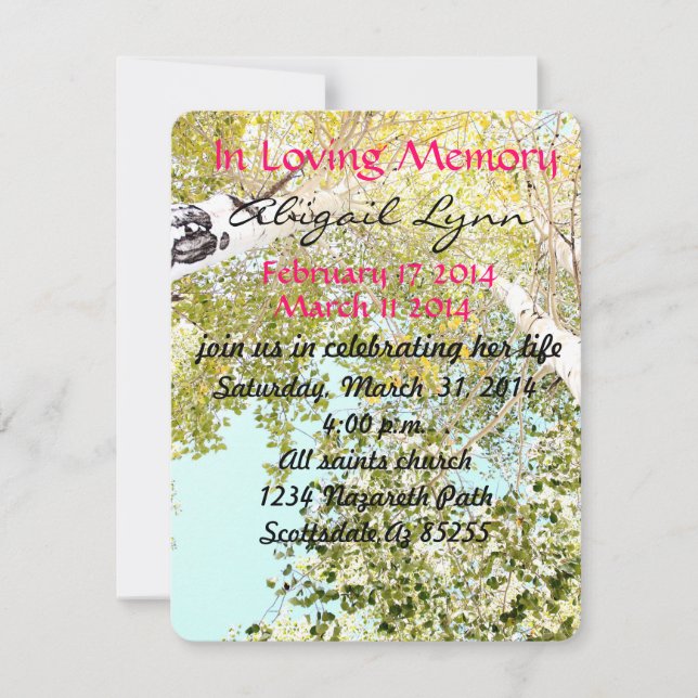 Um pedaço do convite para o funeral do céu (Frente)