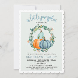 Um Pequeno Abóbora Está a Caminho Convite de Chuve