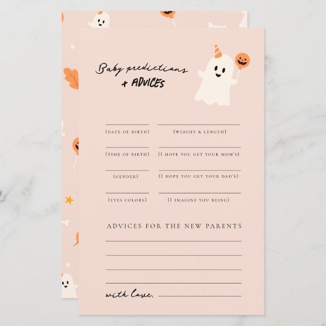 Um Pequeno Boo é Quase Predição de Bebê (Frente/Verso)