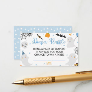 Um Pequeno Boo É Um Rapaz De Cartões De Raffle Com