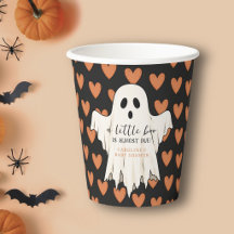 Um Pequeno Boo Halloween Coração Chuvinha de Bebê