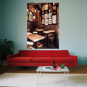Um pequeno café AI Art Poster