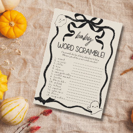 Um pequeno cartão de bebê do Word Scramble