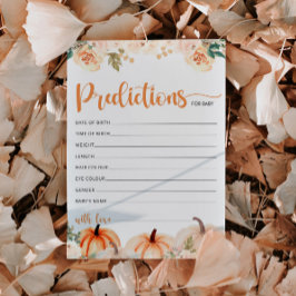 Um Pequeno Cartão de Chá de fraldas de Abóbora