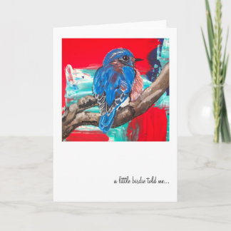 Um pequeno cartão de nota de pássaros
