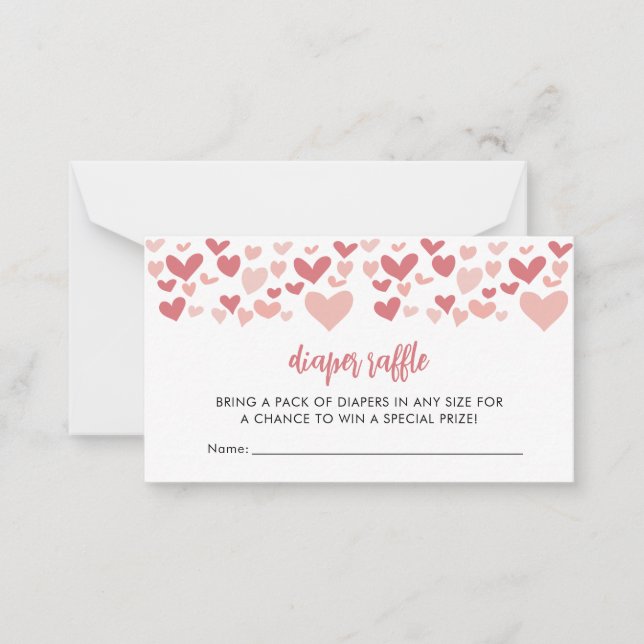 Um Pequeno Cartão de Raffle Fralda De Chá de frald (Frente)