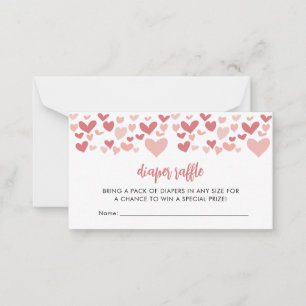 Um Pequeno Cartão de Raffle Fralda De Chá de frald