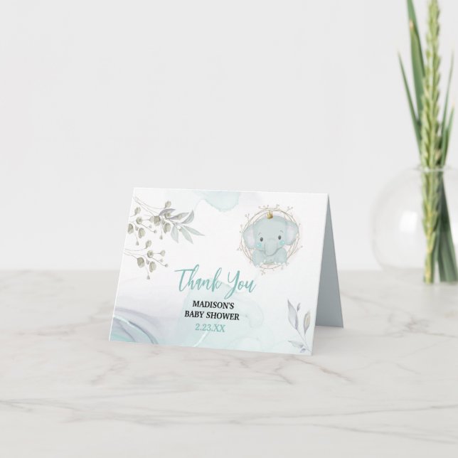 Um pequeno Cartões de agradecimentos de Chá de fra (Frente)