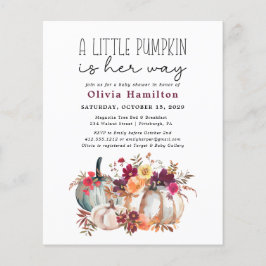 Um Pequeno Chá de fraldas Floral De Abóbora