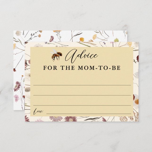 Um pequeno conselho de Chá de fraldas de mel para  (Frente/Verso)